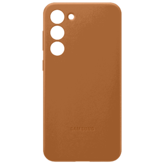 Samsung Leder Back Cover Braun Samsung Galaxy S23+