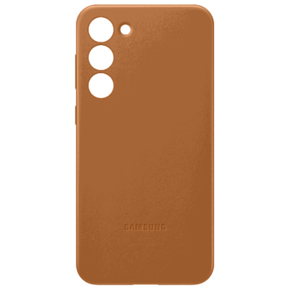 Samsung Leder Back Cover Braun Samsung Galaxy S23+