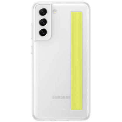 Samsung TPU Back Cover Mit Gurt Weiß Samsung Galaxy S21 FE - Image 2