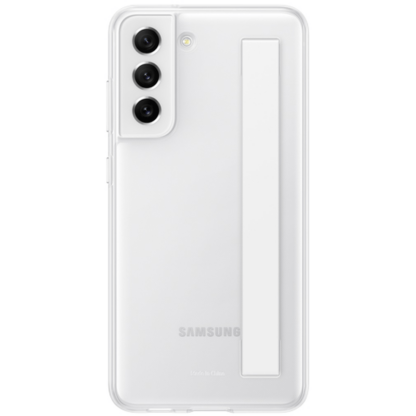 Samsung TPU Back Cover Mit Gurt Weiß Samsung Galaxy S21 FE - Image 3
