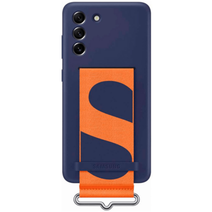 Samsung Silikon Back Cover Mit Band Blau Samsung Galaxy S21 FE