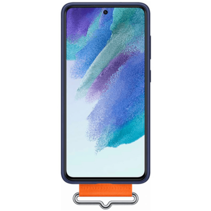 Samsung Silikon Back Cover Mit Band Blau Samsung Galaxy S21 FE - Image 2