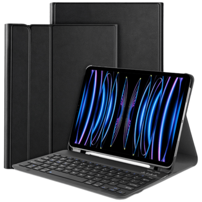 Just in Case Premium Bluetooth Keyboard Book Cover Schwarz Apple iPad Pro 2024 13