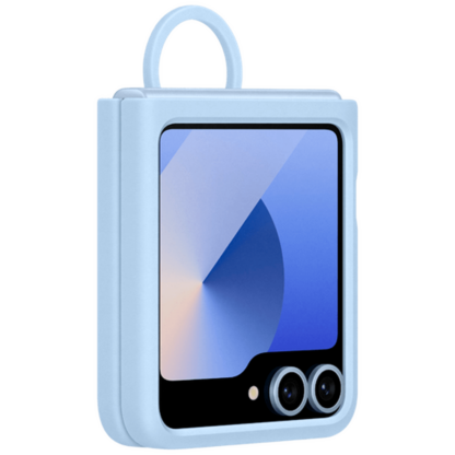 Samsung Silikon Back Cover mit Ring Blau Samsung Galaxy Z Flip 6 - Image 3
