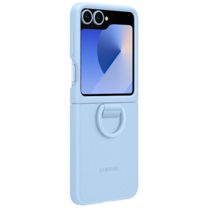 Samsung Silikon Back Cover mit Ring Blau Samsung Galaxy Z Flip 6 - Image 4