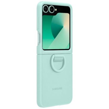 Samsung Silikon Back Cover mit Ring Minze Samsung Galaxy Z Flip 6 - Image 3