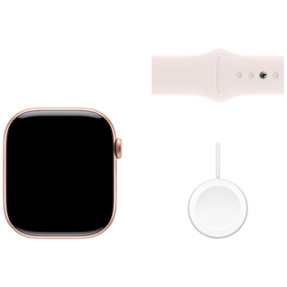 Apple Watch Series 10 4G 46mm Gold (Rosa Gummi Armband S/M) - Image 8