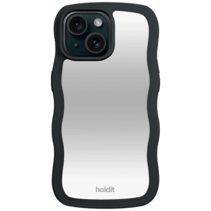 Holdit Wavy TPU Back Cover Schwarz/Spiegel Apple iPhone 13/14/15