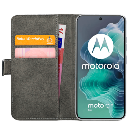 Mobilize Pu-Leder Book Hülle Schwarz Motorola Moto G35 5G