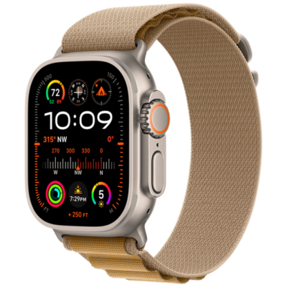 Apple Watch Ultra 2 Titanium (Beiges Nylon Armband S) - Image 2