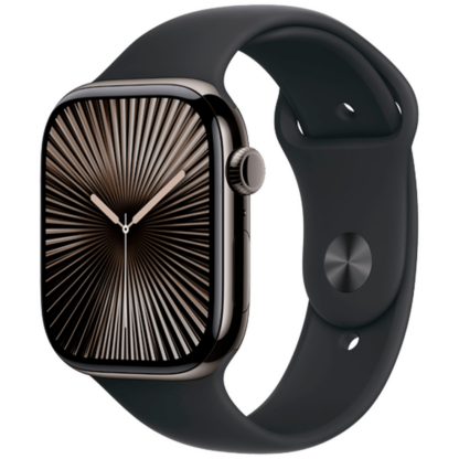 Apple Watch Series 10 4G 46mm Slate Titanium (Schwarzes Gummi Armband M/L) - Image 2