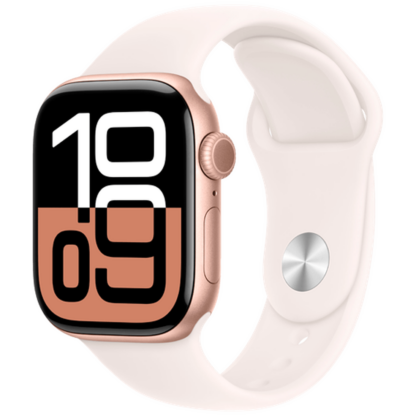 Apple Watch Series 10 4G 42mm Gold (Rosa Gummi Armband M/L) - Image 2