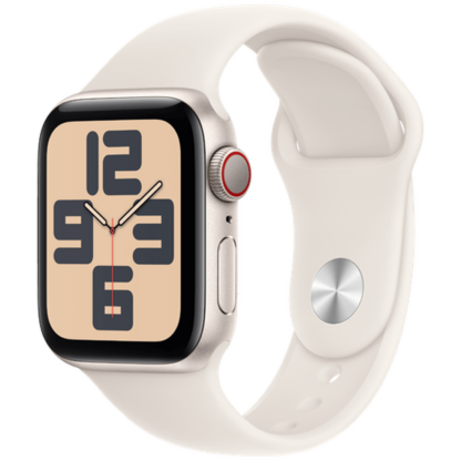 Apple Watch SE 2024 4G 44mm Gold (Beiges Silikon Armband M/L) - Image 2