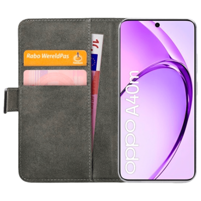 Mobilize Pu-Leder Book Hülle Schwarz OPPO A40/A40m/A60 5G
