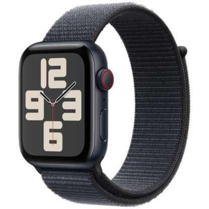 Apple Watch SE 2024 4G 44mm Schwarz (Schwarzes Nylon Armband) - Image 2