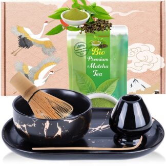 Tee Set"Burakku"mit 30g Matcha Tee und Tablett