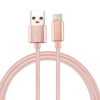 Typ C USB Schnell Ladekabel 2m Rosegold rund