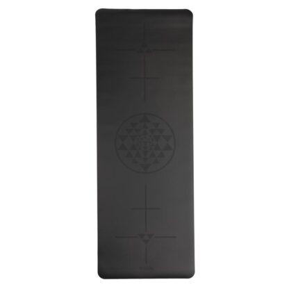 Yogamatte PHOENIX Mat, schwarz mit Alignment-Yantra