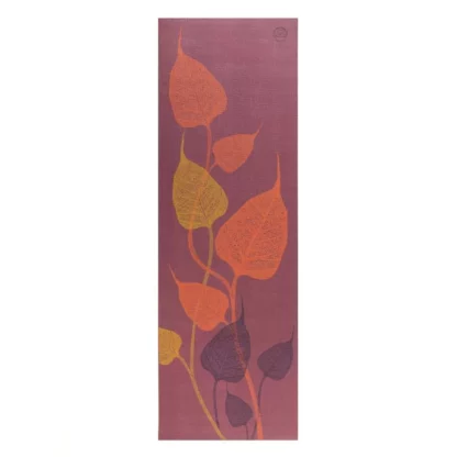 Yogamatte, LEAVES 3C, Leela Collection - red plum