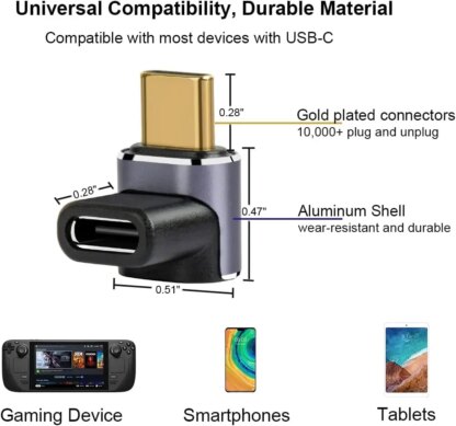 Abgewinkelter USB-C auf USB-C Adapter - Image 7