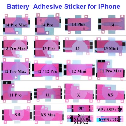 iPhone Bildschirm/Batterie Klebefolien, 10 Stück - Image 7