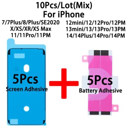 iPhone Bildschirm/Batterie Klebefolien, 10 Stück