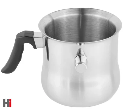 Edelstahl Milchtopf Simmertopf PFANNE Kochtopf mit Griff und Flötenkessel-Funktion Ø14cm 1,5L - Image 4