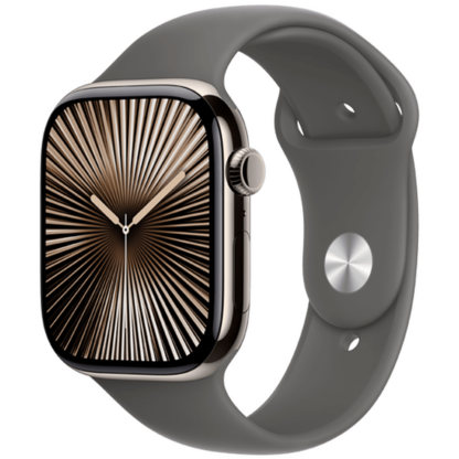 Apple Watch Series 10 4G 46mm Natural Titanium (Graues Gummi Armband S/M) - Image 2