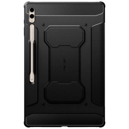 Spigen Rugged Armor Pro TPU Book Hülle Schwarz Samsung Galaxy Tab S10 Ultra