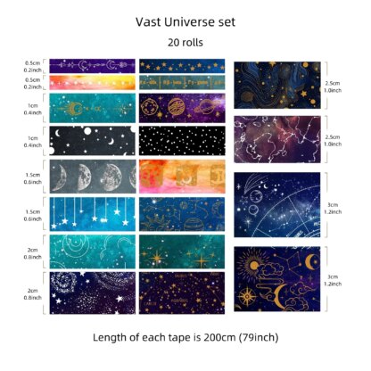 Washi Dekoband "Universum" (20 Rollen) - Image 7