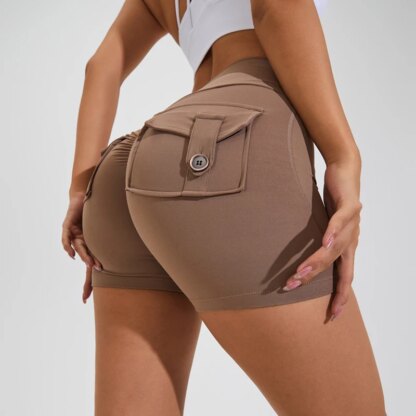 High-Waist Yoga-Shorts mit Taschen - Image 4