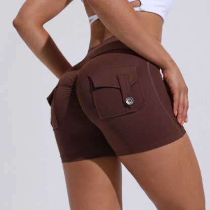 High-Waist Yoga-Shorts mit Taschen - Image 3