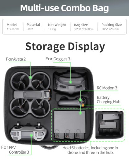 Tragetaschen für DJI Avata 2 Controller & Goggles - Image 6