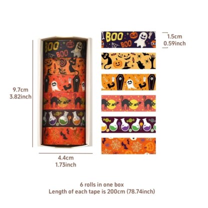 Halloween Washi Tape, 6 Rollen - Image 6