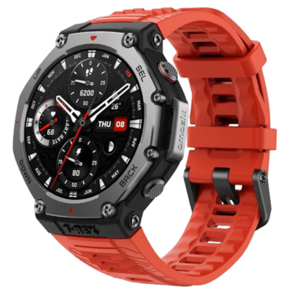 Amazfit T-Rex 3 Grau (Rotes Silikon Armband) - Image 2