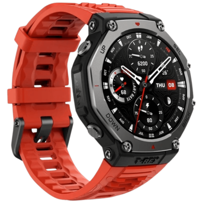 Amazfit T-Rex 3 Grau (Rotes Silikon Armband) - Image 3