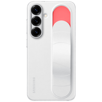 Samsung Standing Grip Silikon Back Cover Weiß Samsung Galaxy S25 - Image 3