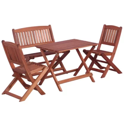 3-tlg. Bistro-Set für Kinder Massivholz Eukalyptus