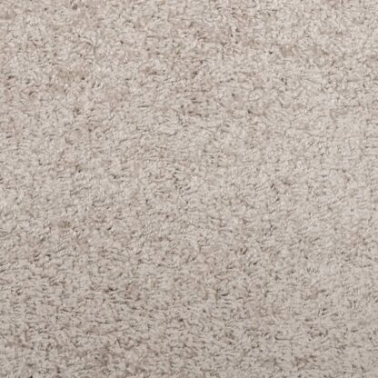 Shaggy-Teppich PAMPLONA Hochflor Modern Beige 120x120 cm - Image 9