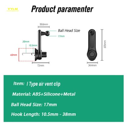 Handyhalter für Auto Lüftungsschlitz, drehbar - Image 7
