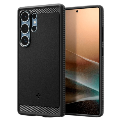 Spigen Rugged Armor TPU Back Cover Schwarz Samsung Galaxy S25 Ultra - Image 4