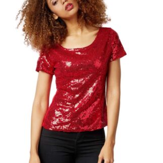 Kostüm "Pailletten-Kurzarm-Shirt"