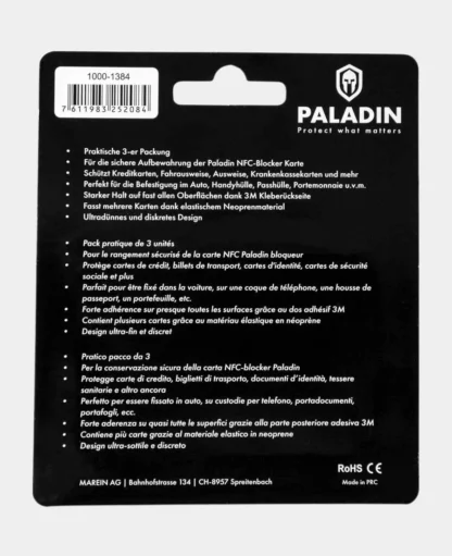 Paladin Kartenhülle 3er-Pack – Ultradünne Neopren-Schutzhülle für NFC-Blockerkarte, Kreditkarten, Ausweise - Image 4