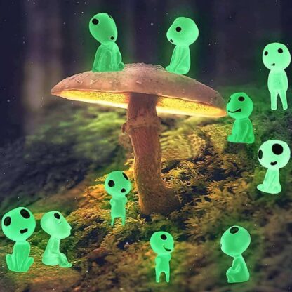 Fluoreszierende Alien Figuren Leuchtende Garten Deko, Grün, 10 Stk. - Image 3