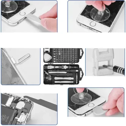 122in1 Profi Universal Werkzeug Set Handy Reparatur – Schwarz - Image 4