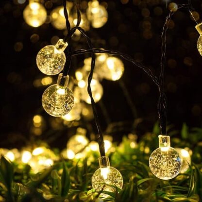 100 LED’s Deko Solar Lichterkette Kugeln Outdoor Beleuchtung IP44, 12m - Image 4
