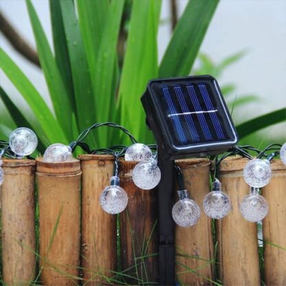 100 LED’s Deko Solar Lichterkette Kugeln Outdoor Beleuchtung IP44, 12m - Image 3