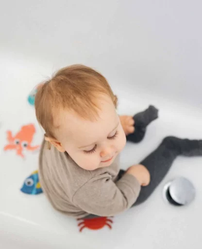 Selbstklebende Antirutsch-Sticker für Dusche und Badewanne, 9 Stück, Meerestiere - Image 2