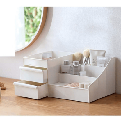 Acryl Beauty Make Up Organizer Aufbewahrungsbox 9 Fächer, Weiss, 280x175mm - Image 5