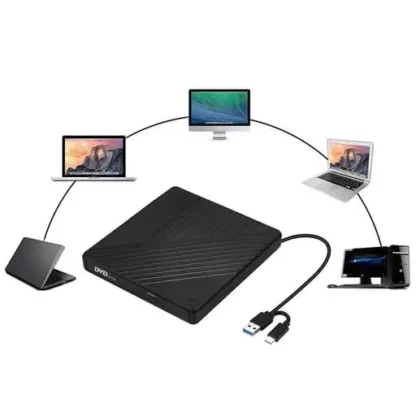 3in1 Slim Super Drive USB C / USB 3.0 CD DVD-RW Externes Laufwerk Brenner - Image 5